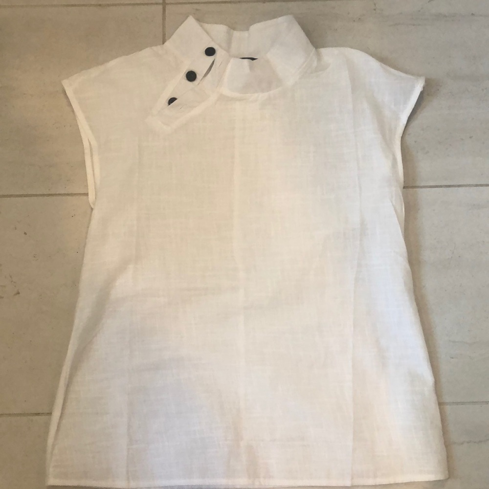 White linen look top